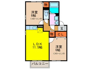 バンブ－エの物件間取画像